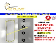 12341-P2F-004 Valve Cover Gasket (100% Silicone) (Yellow) (With Plug Seal) Honda Civic So4 1.6 / Hon