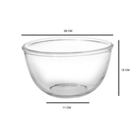 1PCS 28 cm Mangkok Kaca BIB11B Mangkok Besar Mangkok Sayur Mixing Bowl Mangkok Salad Serve