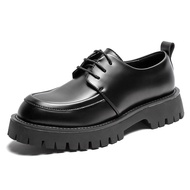 2021 Platform High Heel 4/7/9 CM Height Increase Casual Men Brogue Patent Leather Shoe Man Oxford Dr