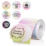 Clabel Color Flower Thermal Label Paper 6-Color Cute Shape Self-Adhesive Thermal Sticker Waterproof 