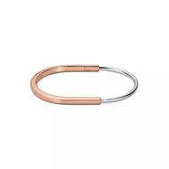 (New) Womens Fashion Bracelet S925 Sterling silver Gold plated  Rose Gold Lock Series Narrow Bracele