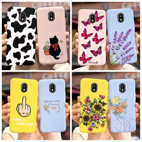 For Samsung Galaxy J3 J5 J7 Pro 2017 Case Soft Silicone Stylish Painted Cover Case For Samsung J330F
