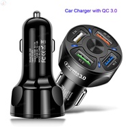 4 Port USB Car Charger with QC3.0 Car USB Charger 7A 4 port Quick Charge 3.0 mobile phone charger Un