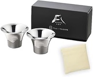 J-kitchens EcoBag No.929624 Sake Cup Set, Mt. Fuji 2P, Stainless Steel, 2.5 fl oz (75 ml), Made in J