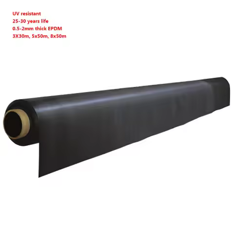 UV resistance 25-30 years life 1-8 meters wide roll waterproof EPDM rubber film 1mm 1.5mm 2mm roof E