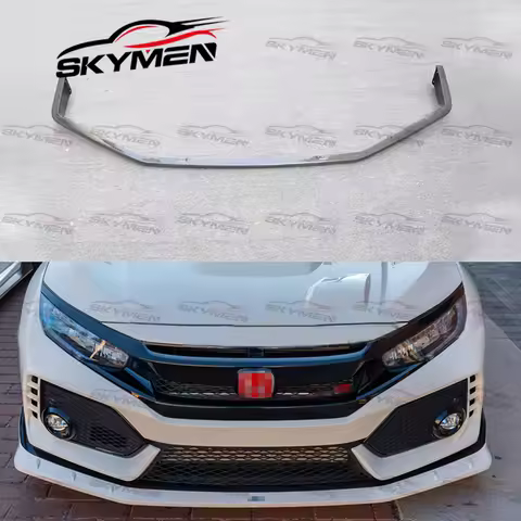 For Civic FK8 Type R Mugen Style Carbon Front Lip Diffuser Splitter For FK8 Bumper Under Lip Black T