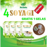 HITAM Free Beautiful Glass!!! Package Of 4 Boxes Of PREMIUM Black Soy Milk plus Herbal Healthy Diet Milk