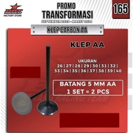 AA BRT Carbon Valve 5mm AA stem valve 1 set