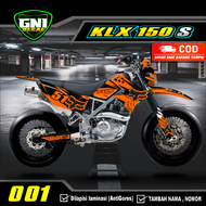 (PALING DICARI) Dekal Sticker KLX 150 Lama/Old Full Body Decal Stiker Custom KLX 150 S/L kode 01 Mot