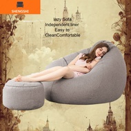 【SHENGSHI】Bean Bag Lazy Sofa Bean  Furniture Solid Color Single Lazy Sofa Cover DIY Filled Inside Sofa Malas懒人沙发榻榻米