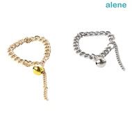 ALENE Dog Gold Chain Not Fade Aluminum Pet Accessory for French Bulldog Small Dog with Bell Dog Neck