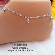 925 Sterling silver Anklet (BL)(925 silver Anklet)silver Anklet