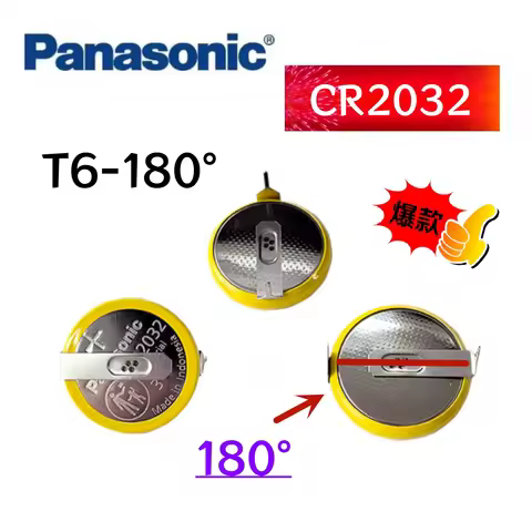 5-50PCS/LOT original Panasonic CR2032 2032 With soldering foot 3V lithium Button Cell Battery T6-180