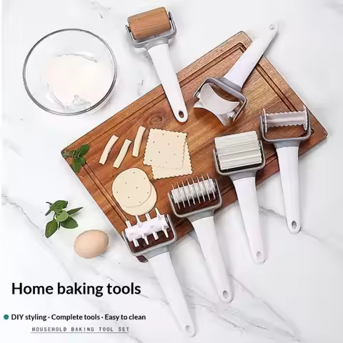 Dumplings Biscuit Pastry Roller Cutter Plastic Cookie Cutter Dough Wheel Cutter For Pizza Pastry Pie