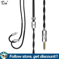 สายสายหูฟังโทรศัพท์ TRN Heiman พร้อมขั้วต่อ2Pin 0.78มม.สายหูฟังคริสตัลเดี่ยวชุบเงิน + สายโคแอกเซียลส