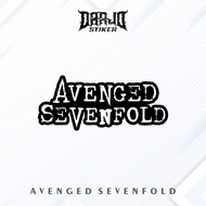 Asthetic Band Sticker "AVENGED SEVENFOLD" Glossy Waterproof Just Stick It On | Helmet Stickers, hp, 