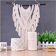 Beige White Cotton Twisted Cord Rope DIY Home Textile Craft Macrame String Handmade Decorative Accessories 1/2/3/5/6/8mm (Color : 4mm x 100m)