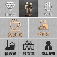 Creative Self-Adhesive Tea Room Lounge Sign House Sign 3d Three-Dimensional Character General Manage