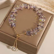 Summer Crystal Beaded Bracelet Female Niche Design Bracelet for Sisters Girlfriends Bracelet Can Pul