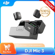 DJI Mic 3 Wireless Lavalier Mic 1TX 1RX 2TX 1RX Kit with Charging Case Adaptive Gain Control&Dual Ba