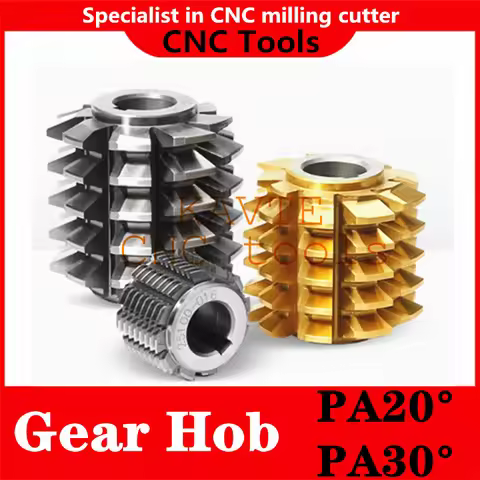 HOT Gear Hob M0.5/M0.6/M0.8/M1/M2/M3/M4 DP8/DP10/DP12 Modulus PA20 PA30 Degrees HSS Titanium Coating