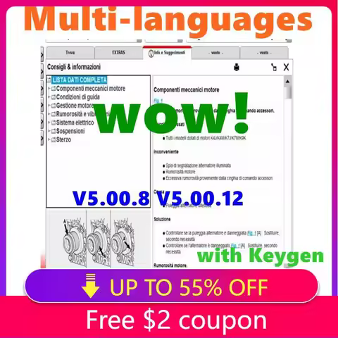 2025 Hot Sale W-ur-th WOW 5.00.8 WOW V5.00.12 R2 Software Multi-languages with Keygen For Tcs Multi-