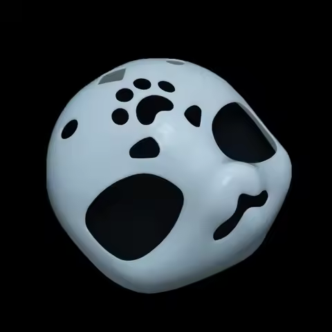 New 3D Cosplay Kigurumi Base Beast Skull Mask DIY Plastic Cat Head Skull Masks Animal Fursuit Mask C
