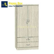 Happy Box Furniture : 2 Door 2 Drawers Wardrobe / Cabinet / Almari Baju