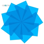 9Pcs Gel Light Filter Lighting Gel Filter for Film,Video,Photo,Stage (Blue)