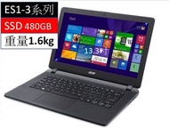 SSD480GB超輕薄ACER Aspire ES1 331 INTEL四核心8GRAM SSD480GB 文書機