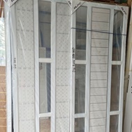 Pintu Kamar Mandi Aluminium PVC Kaca Cermin Timbal Balik ALPC
