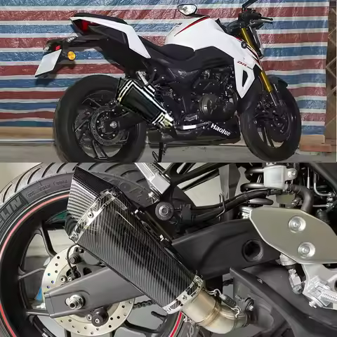 For Haojue DR300 51mm Motorcycle Exhaust R11 Muffler with DB killer XR 252R R25 Z400 Z900 MT07 MT09 