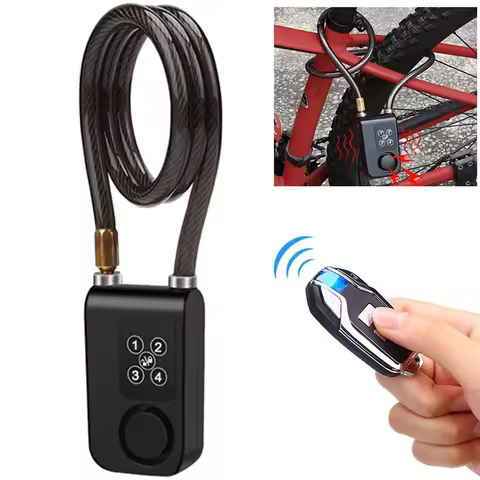 Cycling Security Lock Wireless Remote Control Anti-theft Vibration Alarm Lock Electric Motorcycle Co