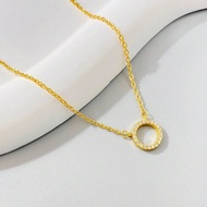 1PC Gradient 925 Sterling Silver Simple Horse Eye Necklace /Gold With Gift Box Gift Set Gift For Mum