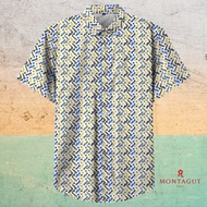 Montagut Men’s Casual Hawaiian Short-Sleeved Shirt With Pocket Regular Fit Curve Hem