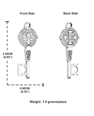 10Pcs/50Pcs St Benedict Maltese Cross Medal Exorcism Patron Saint Benedict Key Shaped Cross Pendant