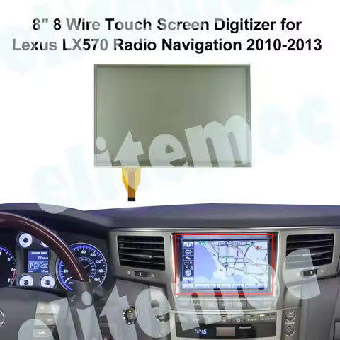 8" 8 Wire Touch Screen Digitizer For Lexus LS460 LX570 GS300 GX460 RX350