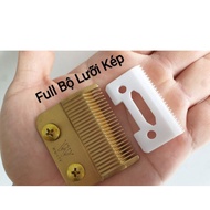 Hair Trimmer Dual Blades. WMark Gold Trimmer Ceramic Blade Set for Sweet Cutting.