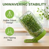 USNOW Mason Sprouting Lid, Plastic With Bracket Germination Jar Lid, Portable Efficient Nursery Plat