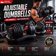 [SG STOCK] DUMBBELL/Quick Adjustable Dumbbell Set|24-40KG Cast Iron