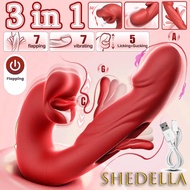 【 Privacy Shipping 】3-In-1 G Spot Thrusting Dildo Vibrators For  Sex Woman With 7 Flapping  Vibratin