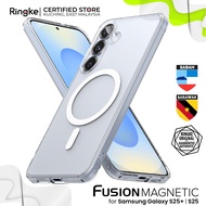 RINGKE® FUSION MAGNETIC Samsung Galaxy S25+/ S25 Translucent Hard Frost Back Shockproof Compatible w