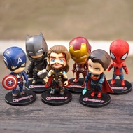 Set of 6 Avenger Marvel character models size 11cm - Superman model - Superhero squad - Smart Baby