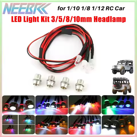 3/5/8/10mm RC Car LED Light Lamp Headlamp Headlight Taillight for 1/5 1/10 1/8 1/12 Crawler Drift RC