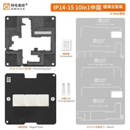 Amaoe Ip14-15 10 In 1 Middle Layer Reballing Stencil Platform Kits For Ios Phone 14-15 15plus 15pro 