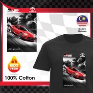 2025 Mp X Gr Toyota Gazoo Racing Supra Fitz Gt86 Gr Racing T-shirt Round Neck 100%  Baju Lelaki D-43