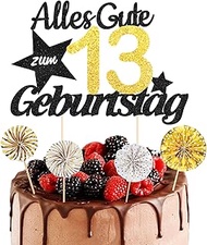 Cake Decoration for 13th Birthday Girls Boys, Pack of 5 Cake Decoration 13th Birthday Boy Girl Teena