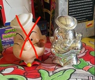Popeye 大力水手 電鍍銀 錢罌 存錢罐 儲蓄罐 玩偶 雕像 公仔
