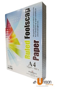 Ruled Foolscap Paper / Exam Sheet A4 70gsm (480sheets/pack)