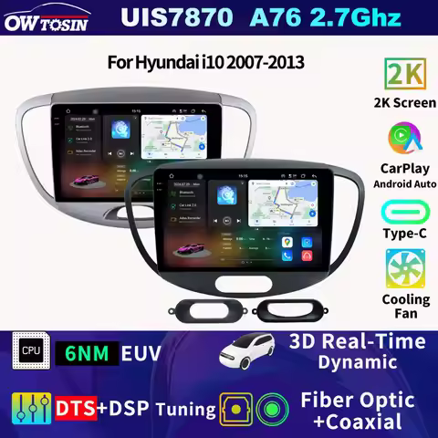 FYT7870 Android Car Radio Multimedia Video Player For Hyundai i10 2007-2013 GPS Navigation Auto Blue